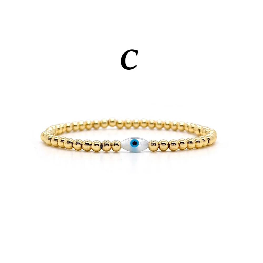 Böses-Auge-Armband für Frauen, Hamsa-Hand-Schutzschmuck, Großhandelslieferung, 18K vergoldet, verstellbares Stretch-Armband, spirituelles Geschenk – Detail 4