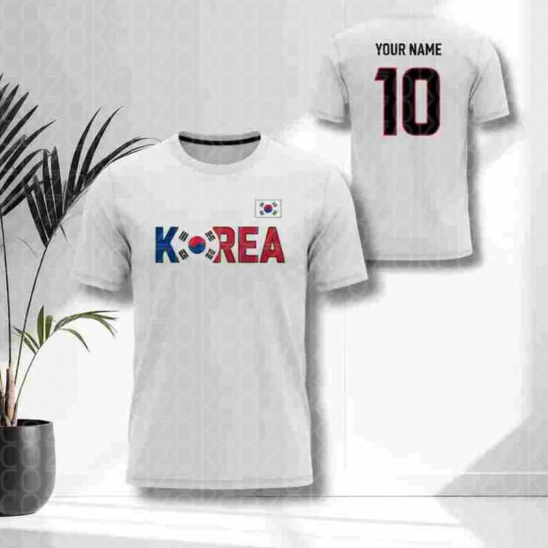 Custom Korea Pattern Team Football Jersey for Football Short Sleeves T-shirts Athletic Tee