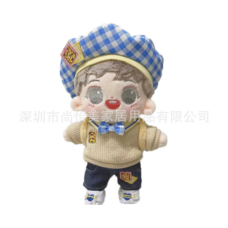 20cm Cartoon Star Doll Changing Clothes New Cotton Doll Hat Sweater Accessories Baby Doll Clothes Kawaii Doll Clothes