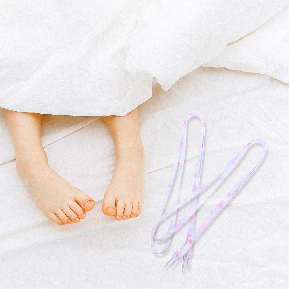 قطعتان من أربطة الحذاء المسطحة ذات اللون الإبداعي، بوليستر متين للأحذية الرياضية والسفر للأطفال والكبار، متدرج أنيق #5