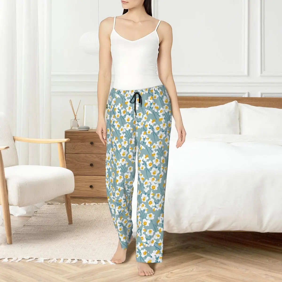 

Custom Print William Morris Pajama Pants Women's Sleep Sleepwear Bottoms with Pockets