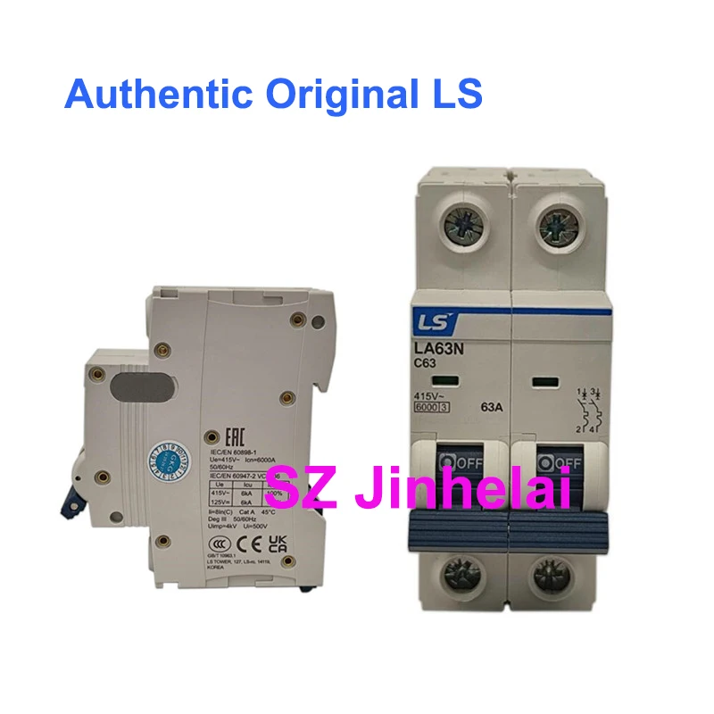 2pcs LS LA63N 2P 2A 6A 10A 16A 20A 25A 32A 40A 50A 63A New Original C D Circuit Breaker (take the place of BKN BK63N)
