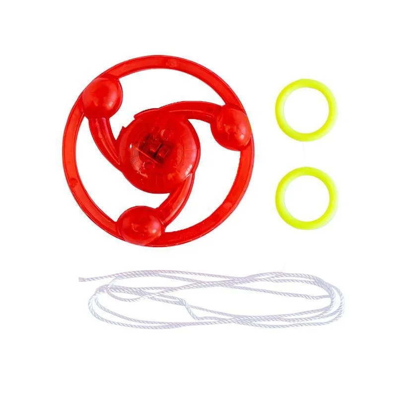 Fil de renfort créatif pour enfants, jouet lumineux, volant d'inertie, Flash, toupie émettant de la lumière, Gyro, Fitness, ligne de traction brillante, 5 pièces