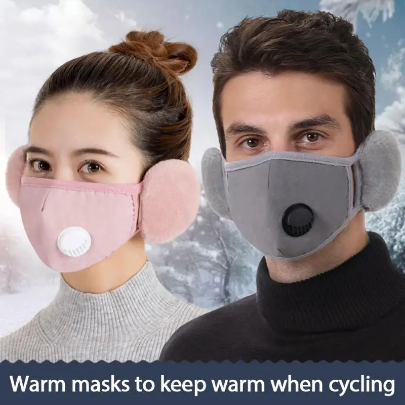 Winter Warm Face Mask with Earmuffs Windproof Motorcycle Cycling Ski Mask Women Men Hiking Riding Masks Sports Thermal Headwear