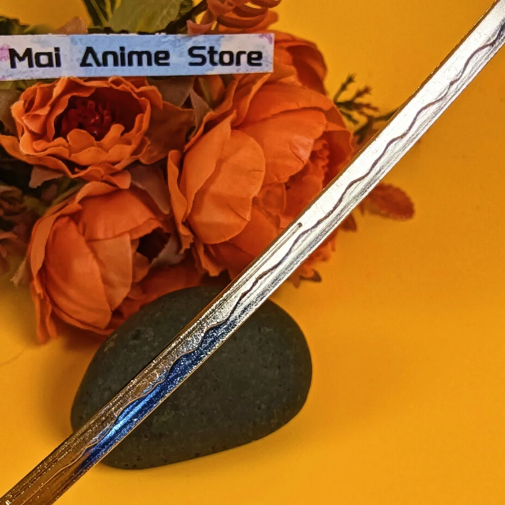 6 Zoll Metall Roronoa Zoro Katana Echtgröße Katana Anime Zoro Ninja Messer Original Samurai Säbel Fake Schwert Stahl Ungescharf Spielzeug Geschenk