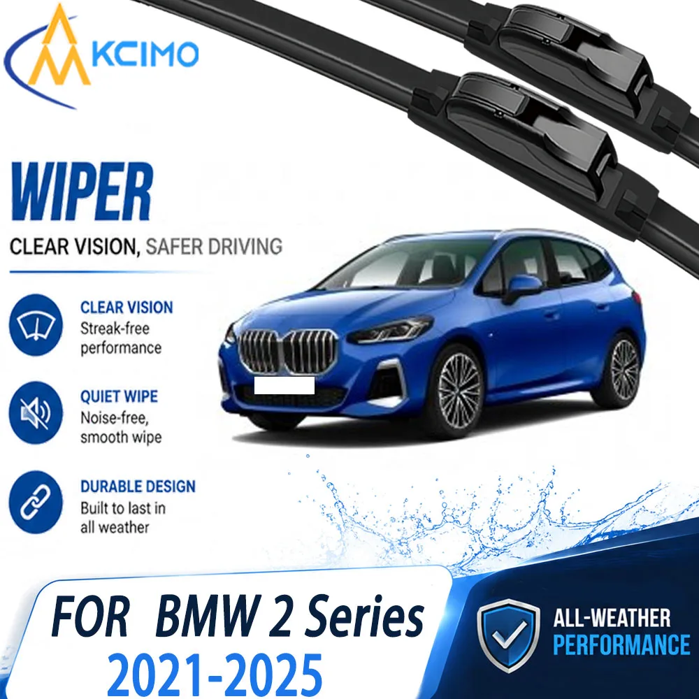 2Pcs Front Windshield Wiper Blades for BMW 2 Series 2021‑2025, Precise Fit Durable Long‑Lasting Replacement Wipers
