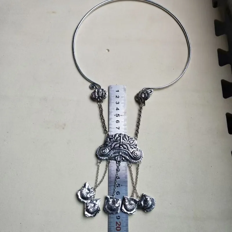 

Classic ethnic style necklace handmade Tibetan silver jewelry accessories, long flowing Su versatile and exquisite jewelry
