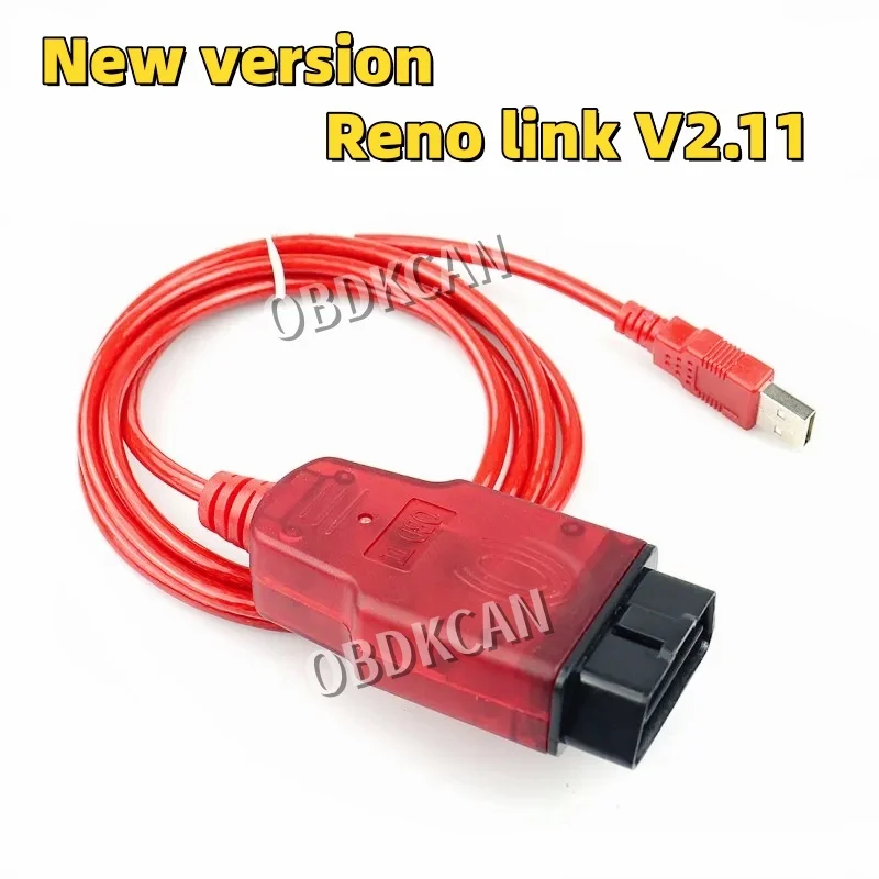 Latest Version Renolink V2.11 for Re nault ECU Programmer OBD2 USB Diagnostic Tool Reno link v2.11 ECM UCH K/M Flash Data Cable