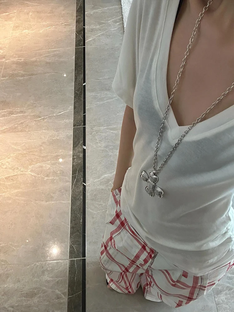 Calças Casuais de Perna Larga em Estilo Retro Americano para Mulheres, Novas Calças Longas de Cintura Alta, Soltas e Slim, Es...