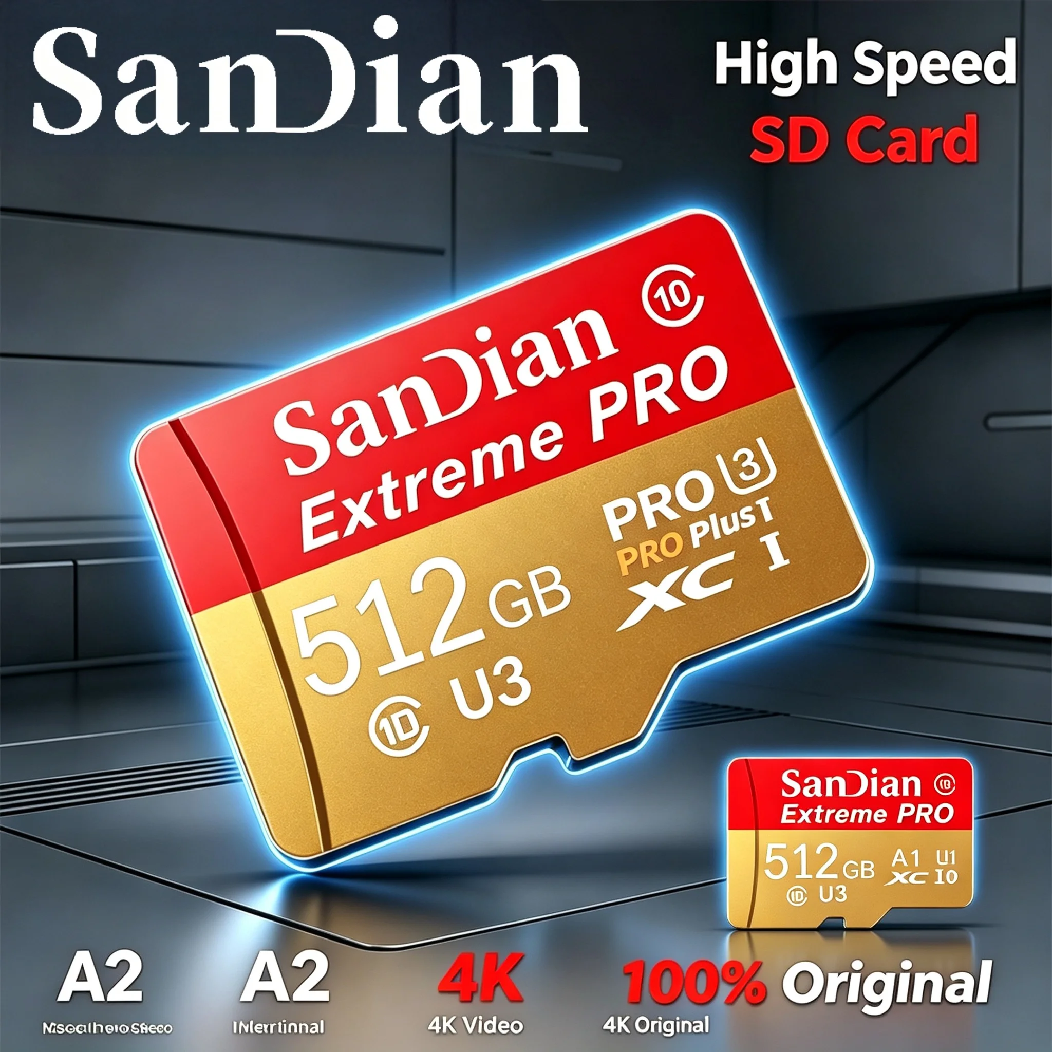 256GB 512GB 64GB SD Cards TF Cards Memory Card Micro TF SD Card for Phone/MP4 Player/Baby Monitor/Sport Camera/Drone Camera