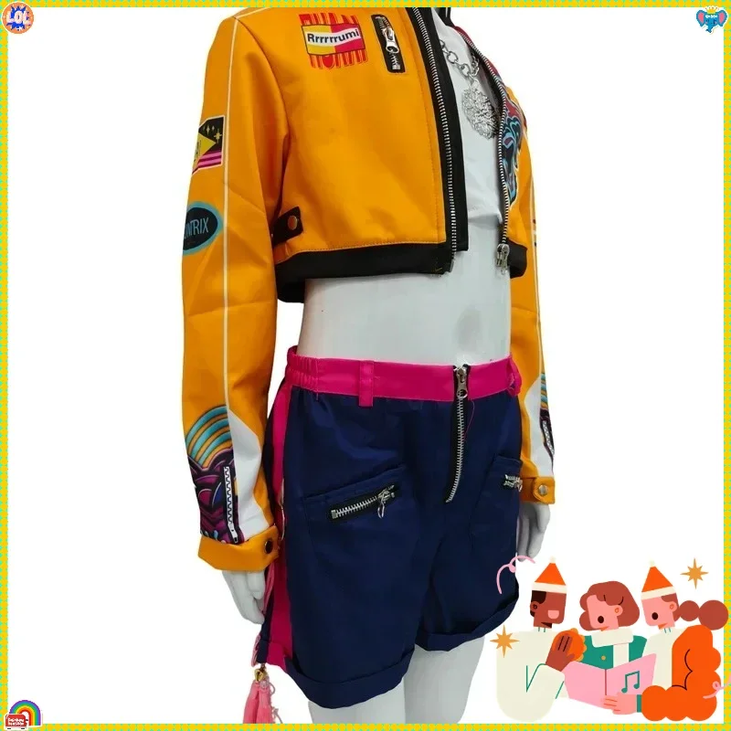 K Pop 2026 Rumi Cosplay Kostüm Perücke Frauen Mädchen Halloween Karneval Comic-con Party Rollenspiel Outfits