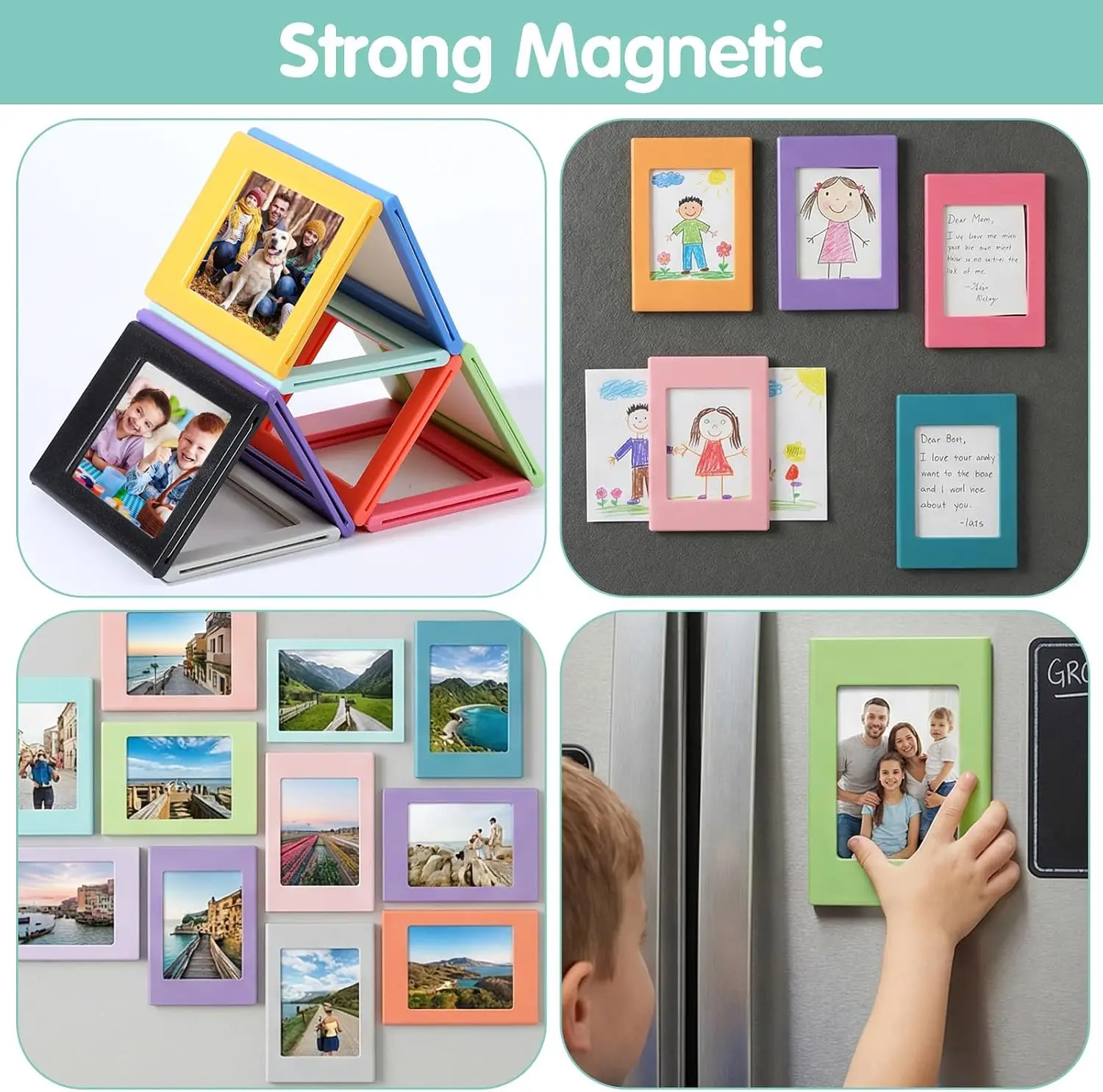 School Office Magnetic Photo Frames 10 Pack