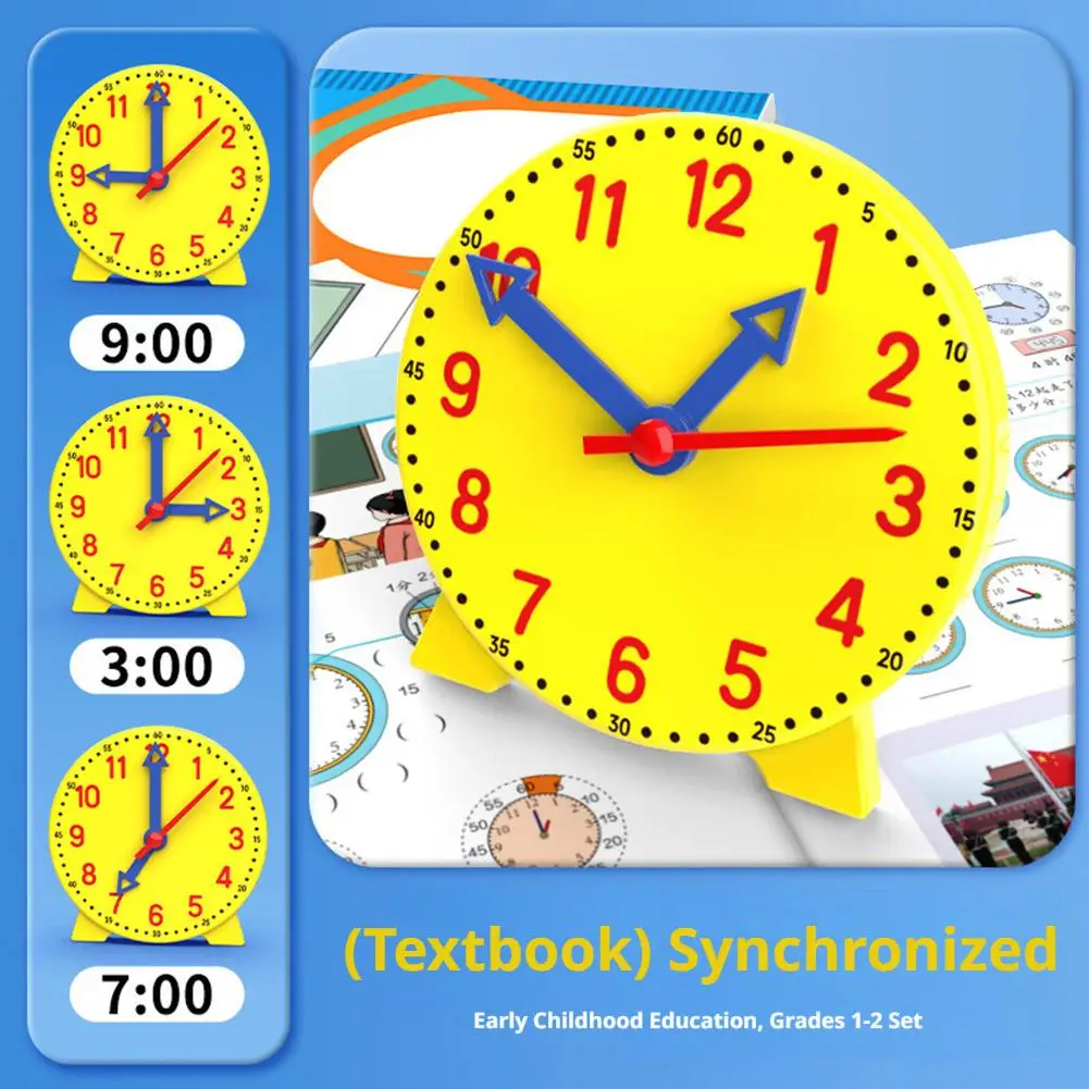 Children Montessori Clock Educational Toys Hour Minute Second Cognition Matching Puzzle Toys Kids Early Preschool Teaching Aid