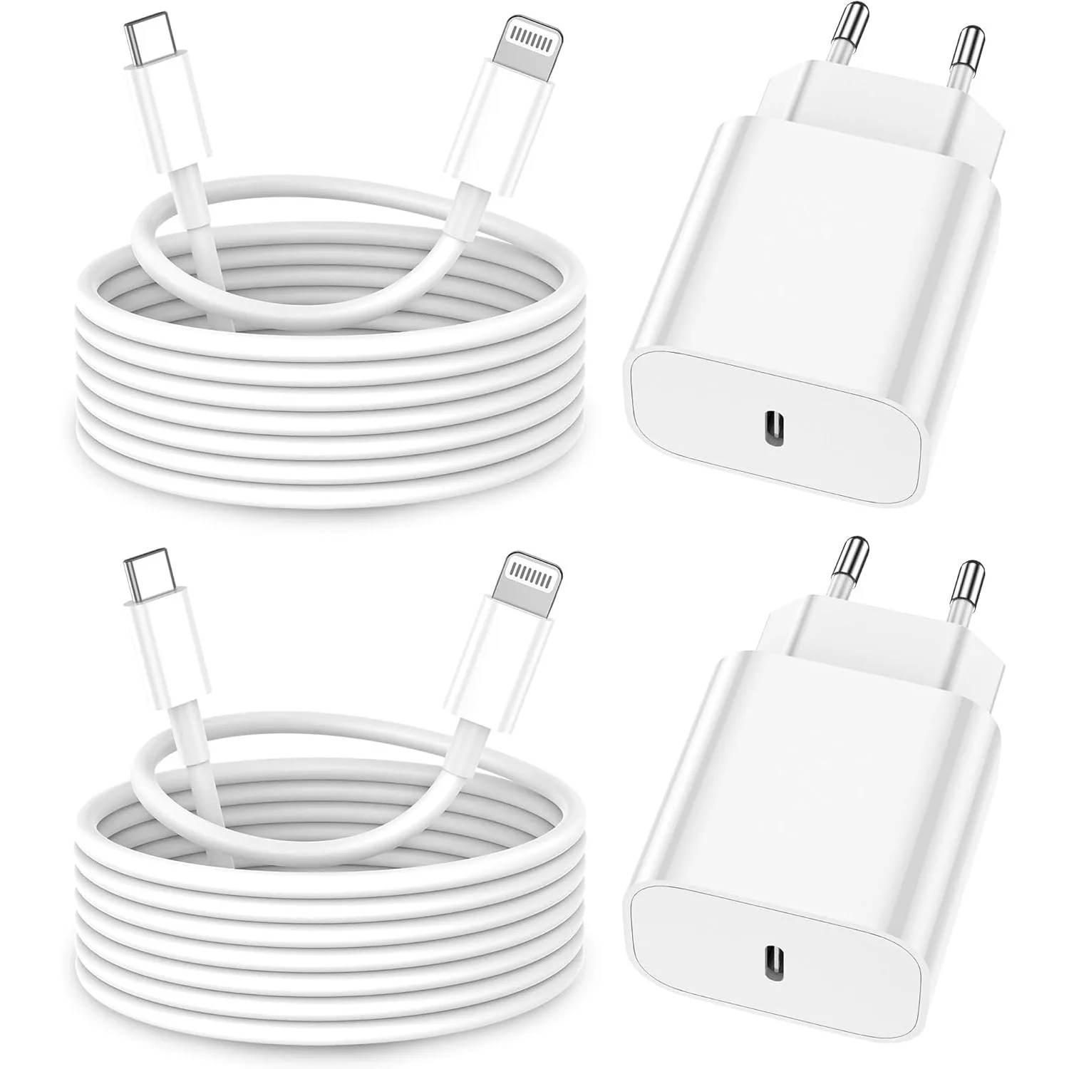 

Кабель для зарядки iPhone, [сертификация MFi] 2 шт., 20 Вт, зарядное устройство для iPhone, кабель для зарядки Apple, 2 м, iPhone 14 13 12 11 Pro Max XS XR X