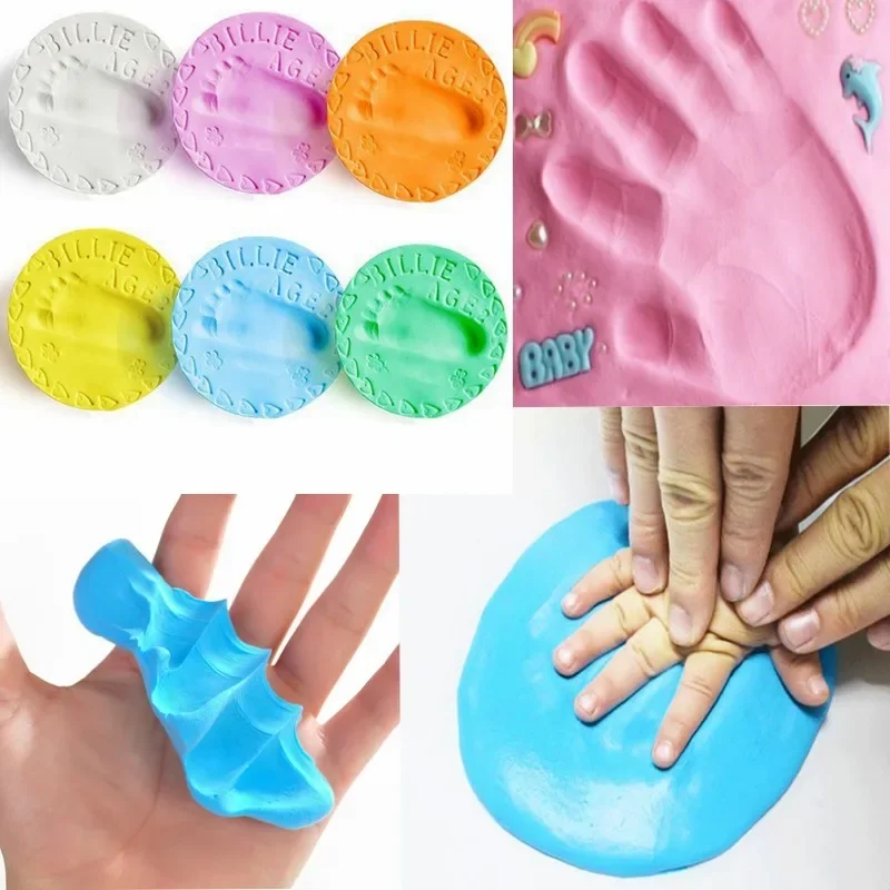 DIY Baby 0-3m Handabdruck Souvenirs sicher ungiftig Säugling weich einfach Baby trocknen weichen Handabdruck Aufdruck Casting Finger abdruck 20g