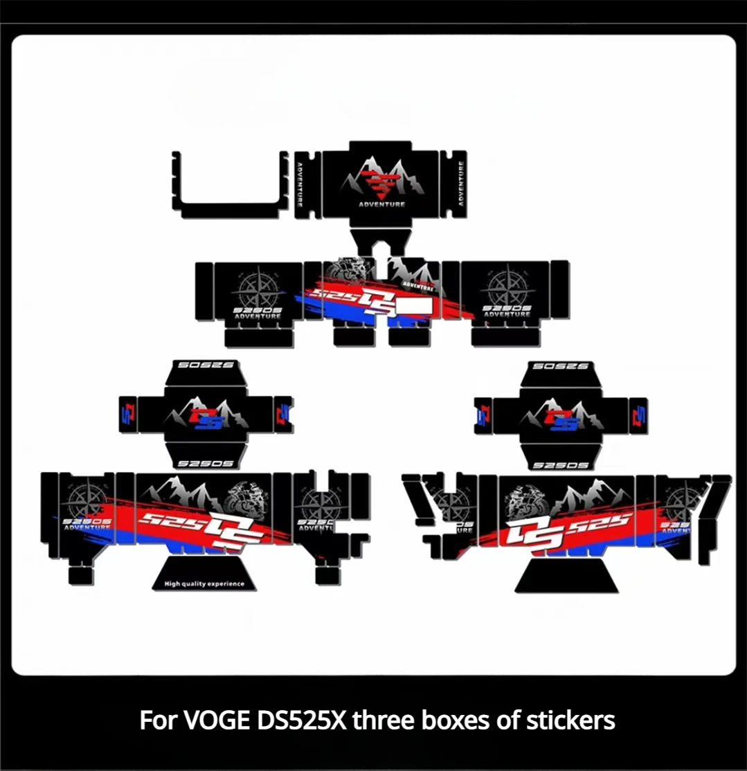 

Три коробки защитных наклеек для VOGE DS525X, боковые наклейки, водонепроницаемые солнцезащитные, утолщенная пластина с цветами из латте