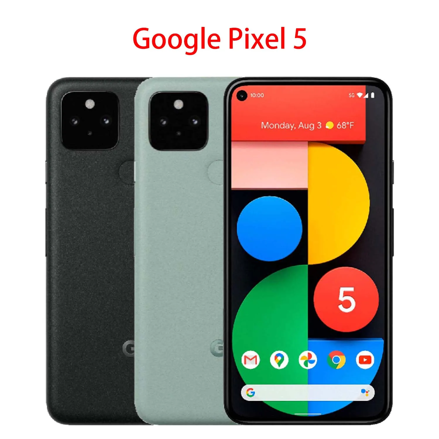 جوجل بيكسل 5 5G هاتف محمول أصلي 6.0 بوصة سنابدراجون 765G ثماني النواة 8 جيجابايت رام + 128 جيجابايت روم NFC جوجل بيكسل 5 هاتف غير مقفول