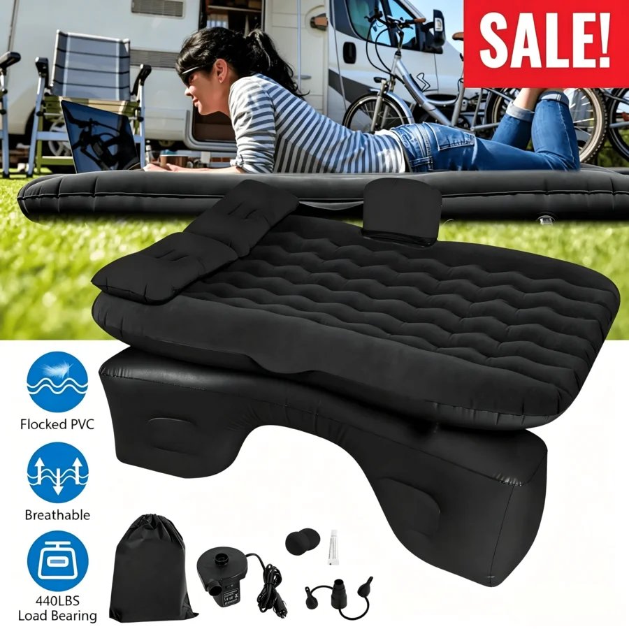 Mesh Back Cushion - Colchón inflable resistente para coche, cama