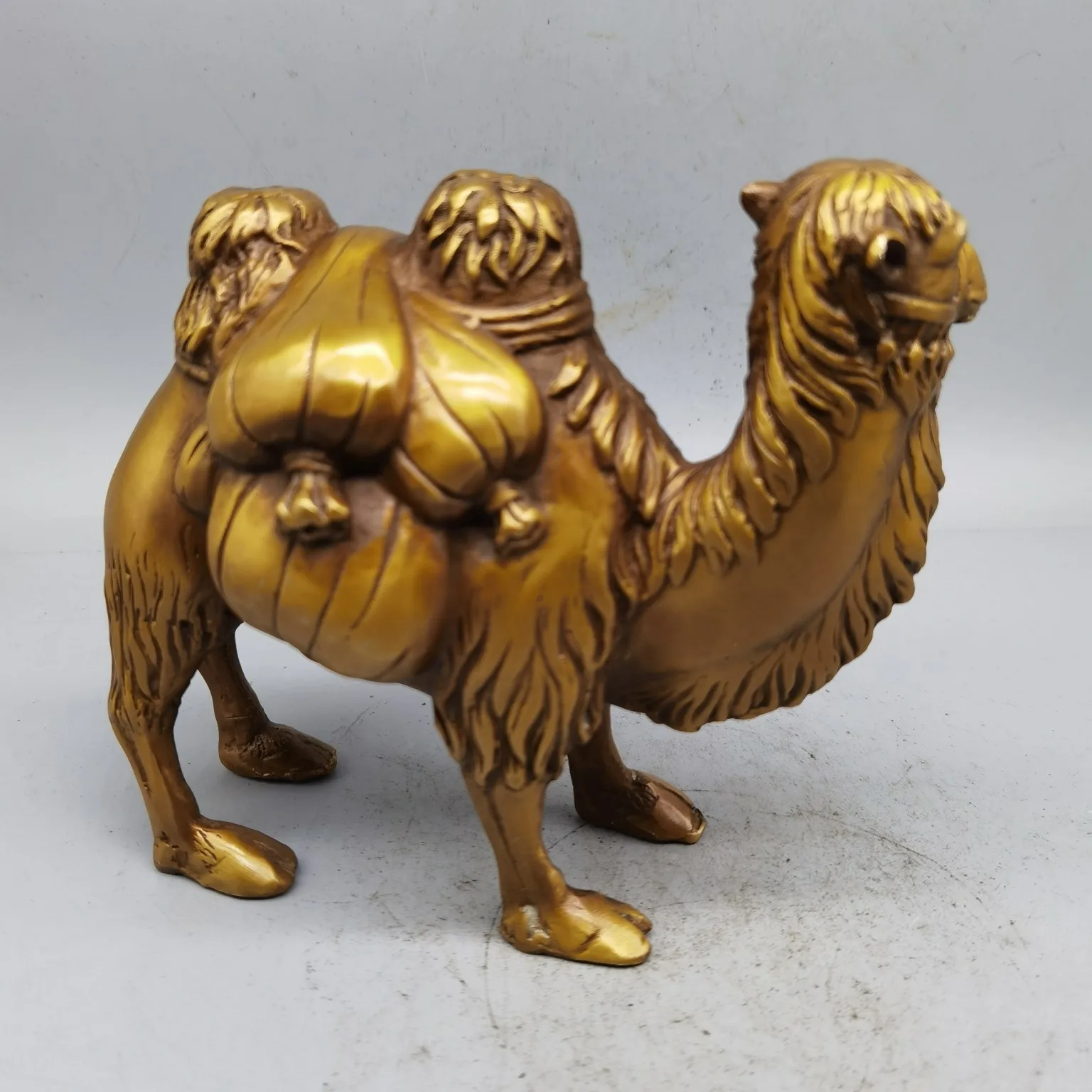 Camel Statue Retro Simulation Desert Camel Model Brass Animal Decoration Statue Desk Home Decoration Sculpture Tea Pet Crafts
