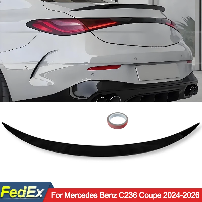 

Magickit Rear Spoiler for Mercedes Benz C236 Coupe CLE53 CLE300 CLE450 2024 2025 2026 Glossy Black Trunk Wing Tail Lip