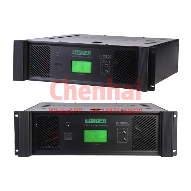 

LCD Display PA System 2000W Digital High Power Amplifier Commercial Rack Mount 2U Big Power Pa Amplifier