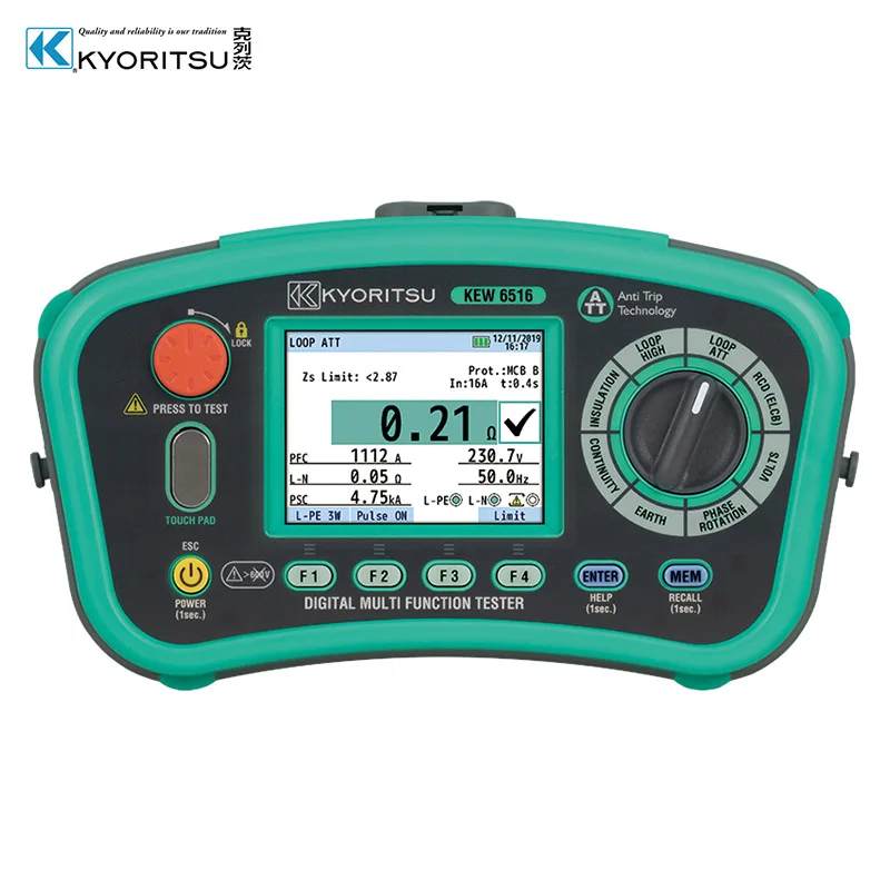 Tester multifunzione Kyoritsu KEW6516, 100/250/500/1000 V Nuovo in stock