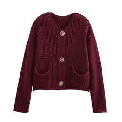 Fall Clothes 2024 Women Long Sleeve Top Knitted Luxury Designer Korean Fashion Button Up Cardigans For Woman Vintage Sweater Y2k