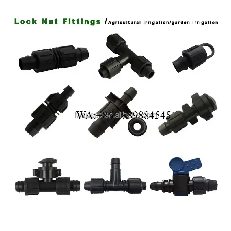 WMWMNU 16mm Plastic Lock Nut Coupling Drip Tape Pipe Fittings for Agricultural Irrigation System Durable High Quality