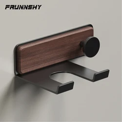 Walnut Wood Hairdryer Holder for Dyson/Laifen No Drilling Bathroom Shelf with Easy Installation, Storage Rack Organizer FR2009