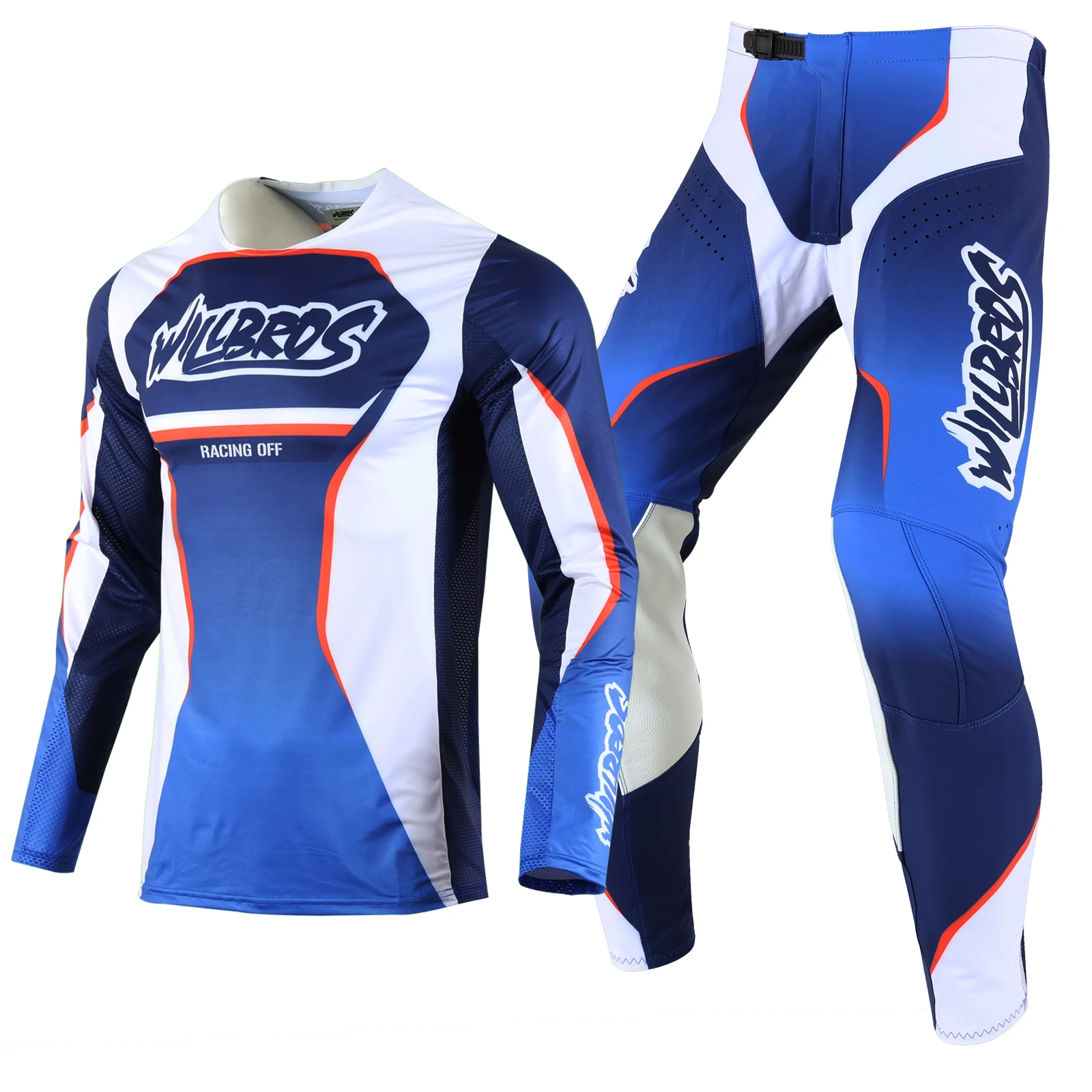 Willbros MX Jersey and Pants Combo Motocross Racing Off Dirt Bike Offroad Riding Enduro Flexair Mach Unisex Gear Set view 4