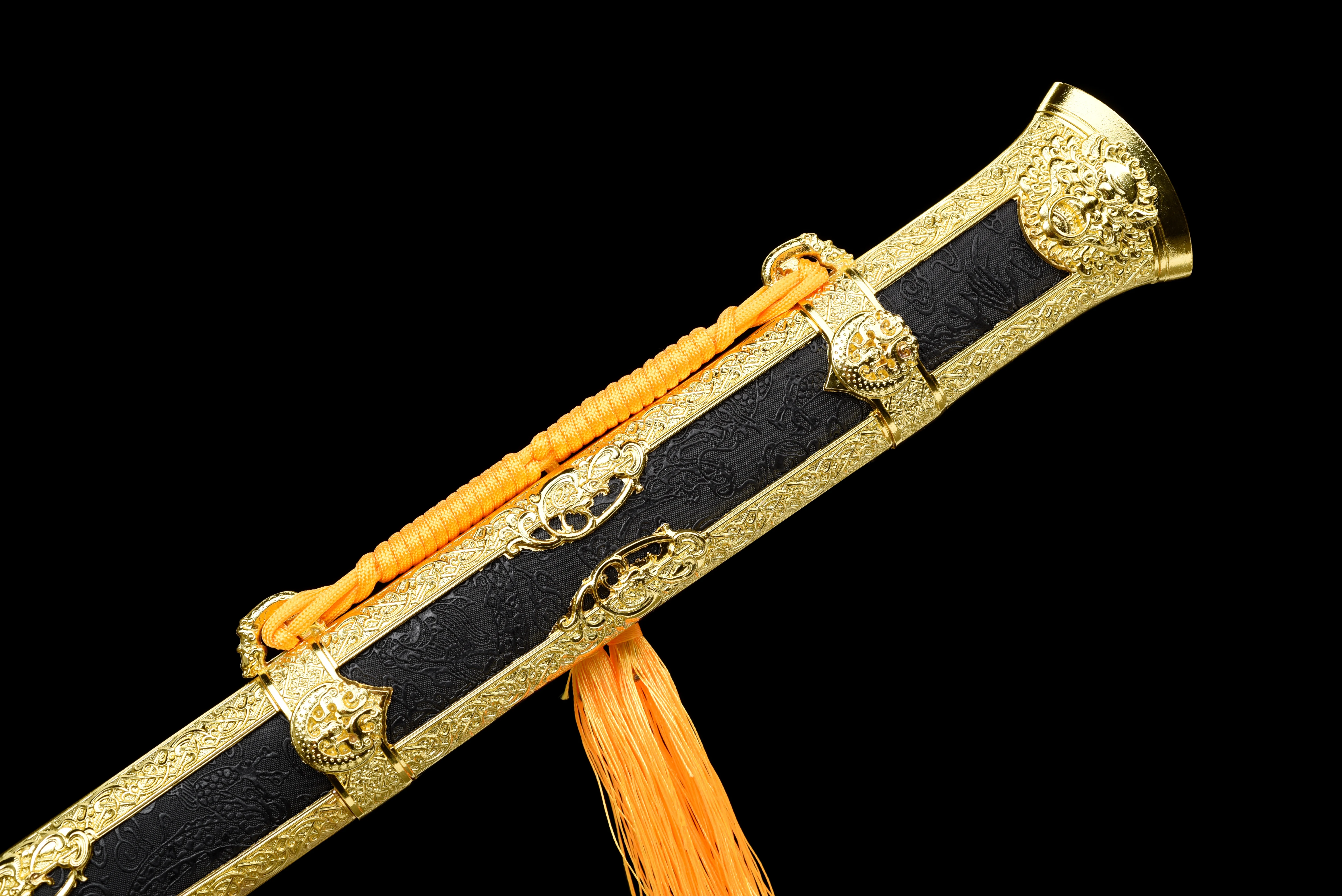 Golden samurai Sword Templar Order, a unique gift for men, Full Tang for role-playing, gifts, collections and props, single hand