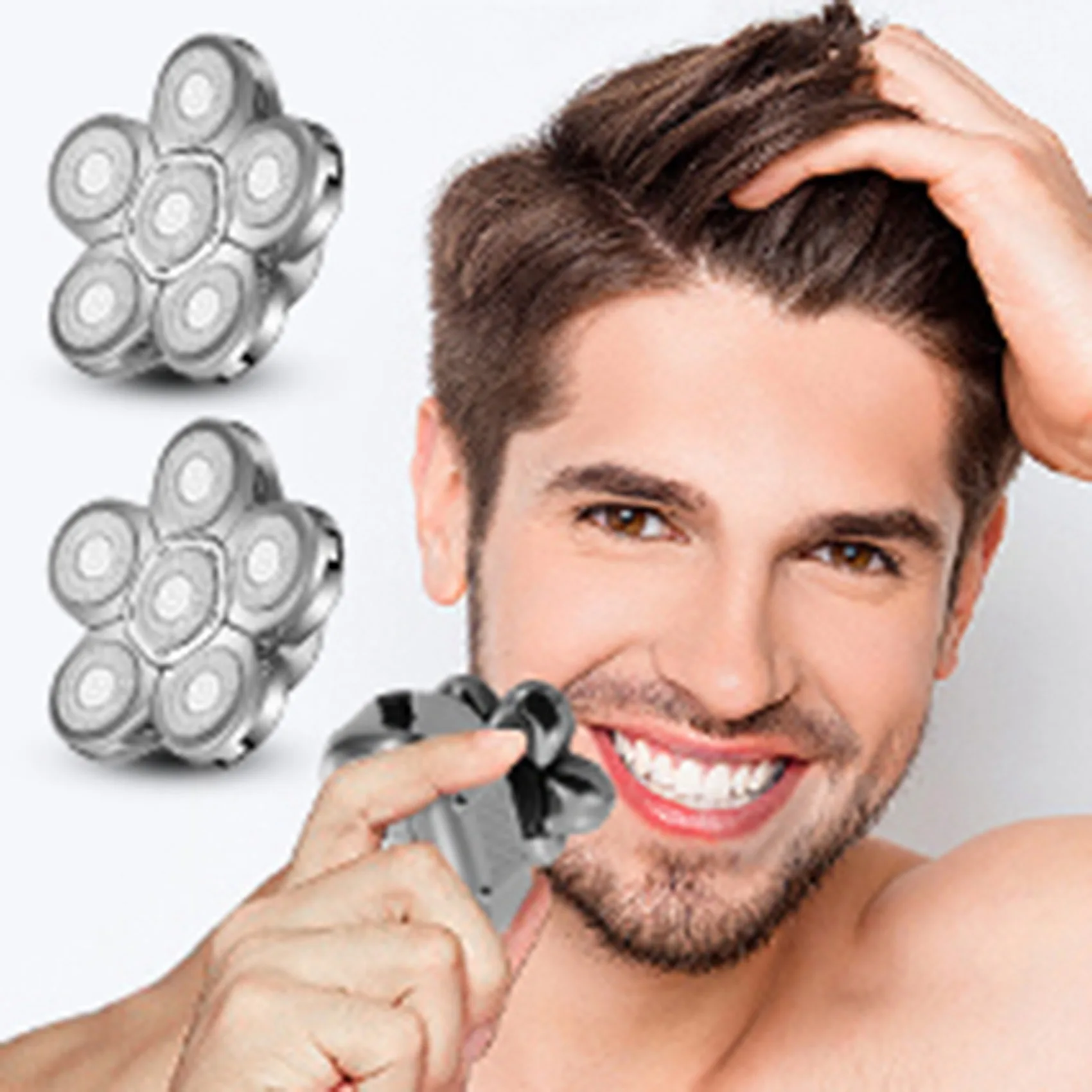 ماكينة حلاقة برأس AB43 للرجال الأصلع ماكينة حلاقة كهربائية ترقية ماكينة حلاقة دوارة أفضل ماكينة حلاقة قريبة للرجال ماكينة حلاقة أصلع قابلة لإعادة الشحن للرجال