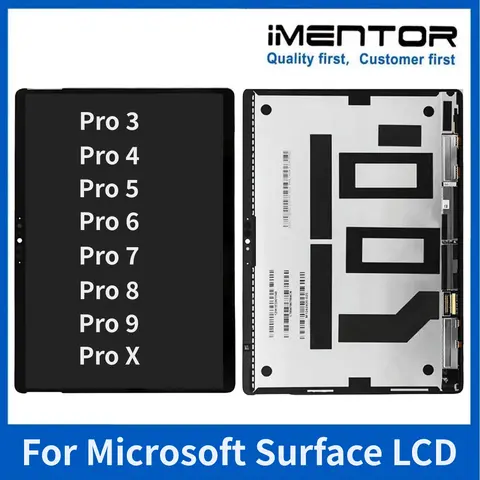 1 Piece Original Replacement Digitizer Touch Screen LCD Display For Microsoft Surface Pro 3 4 5 6 7 X 8 9 7Plus Assembly