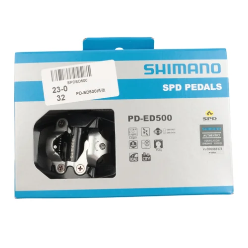 Imagen 2 del producto Pedal de bicicleta SHIMANO PD-ED500, pedales de turismo para bicicleta de montaña, Pedal de bloqueo automático, accesorios originales para bicicleta Shimano