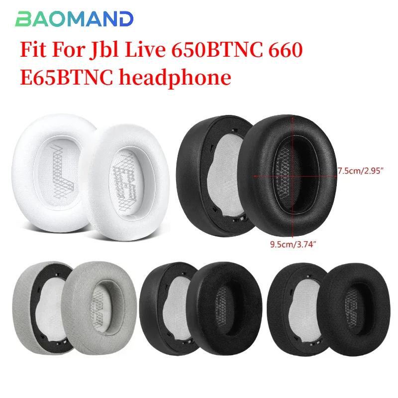 

Replacement Foam Ear Pads Cushions for Jbl Live 650BTNC 660 E65BTNC Headphones Soft Form Earpad High Quality