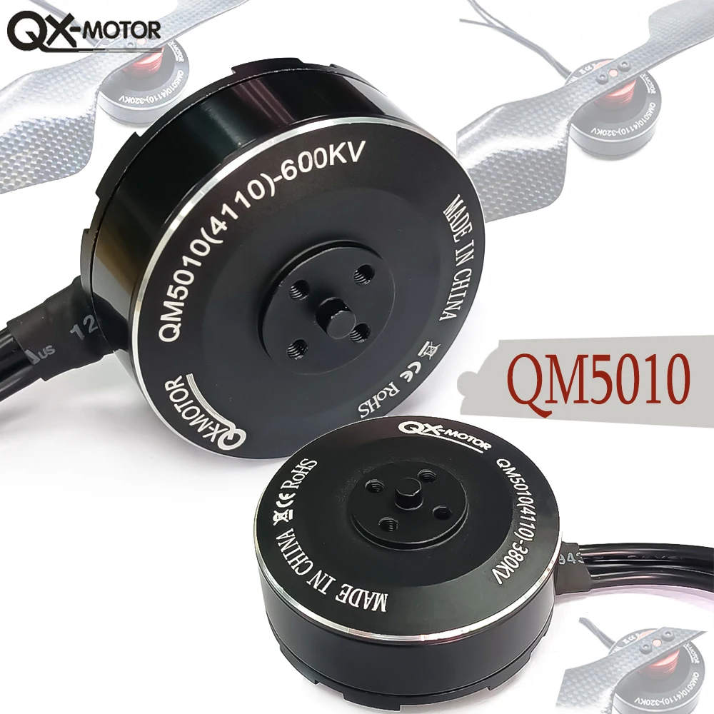 QX-MOTOR QM5010 Brushless Motor 320KV 380KV 600KV Select and Use 1552 1760 Carbon Fiber Propeller for Remote Control Toy Parts