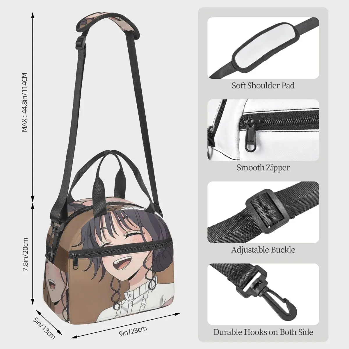 The Fragrant Flower Blooms With Dignity Anime Insulated Lunch Bag for Women Office Cooler Thermal Box Tote Portable Lunch Boxes