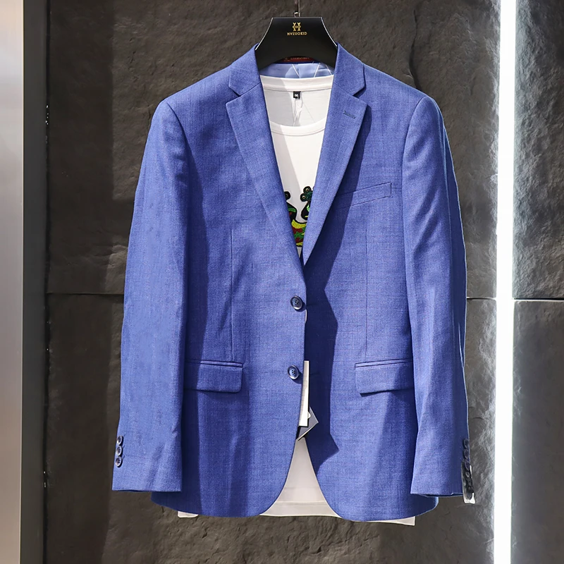 

Early Spring Faion Slim Fit Comfortable Busin Sle Single Breasted Coat Trendy Men's Clothing Spring Autumn Wear