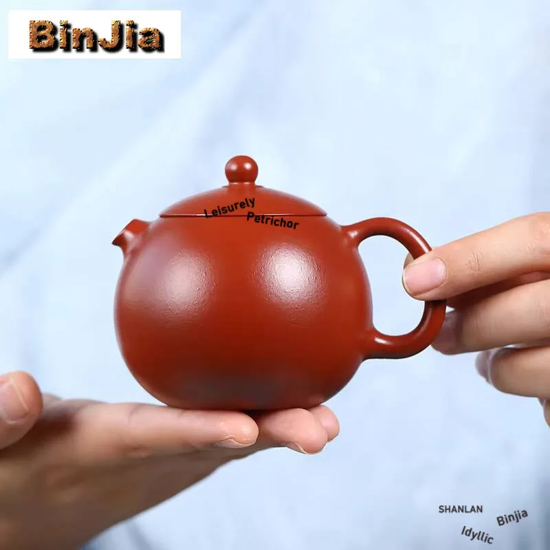 

180 мл классические чайники из фиолетовой глины Исин, горшок Xishi ручной работы, сырая руда, грязевой чайник Дахунпао, чайный сервиз Zisha, украшение, ремесло