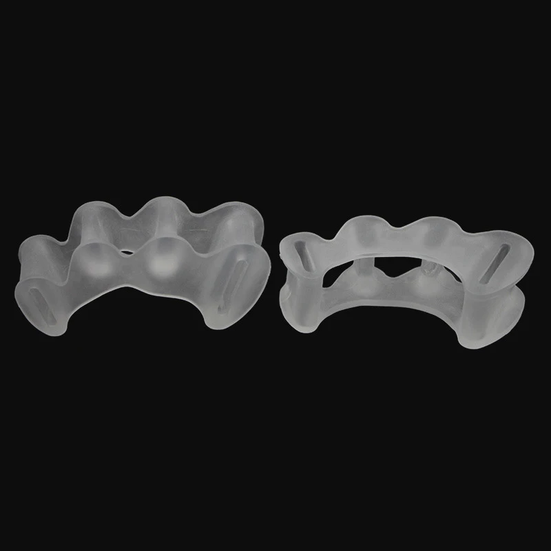 2Pcs Silicone Toe Separator Three-hole Valgus Thumb Orthopedic Pad Overlapping Hammer Foot Corrector