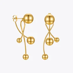 ENFASHION Removable Balls Plant Earrings For Women Gold Color Drop Earring Stainless Steel Fashion Jewelry Pendientes E211255