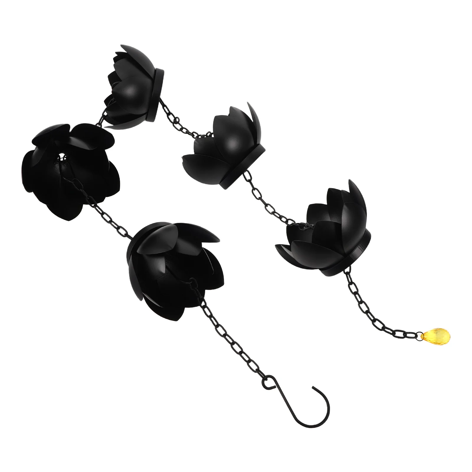 

Metal Gutter Decorative Replacement Downspouts Garden Chimes Adapter Efficient Water Flow Weather for Gutter