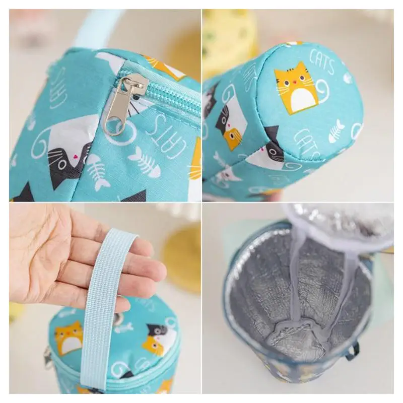 Portable Milk Tea Tote Bag Heat Preservation Bag Carrying Insulated Cup Cover Umbrella Bag Handbag Camping Drinkware Accessories image 6