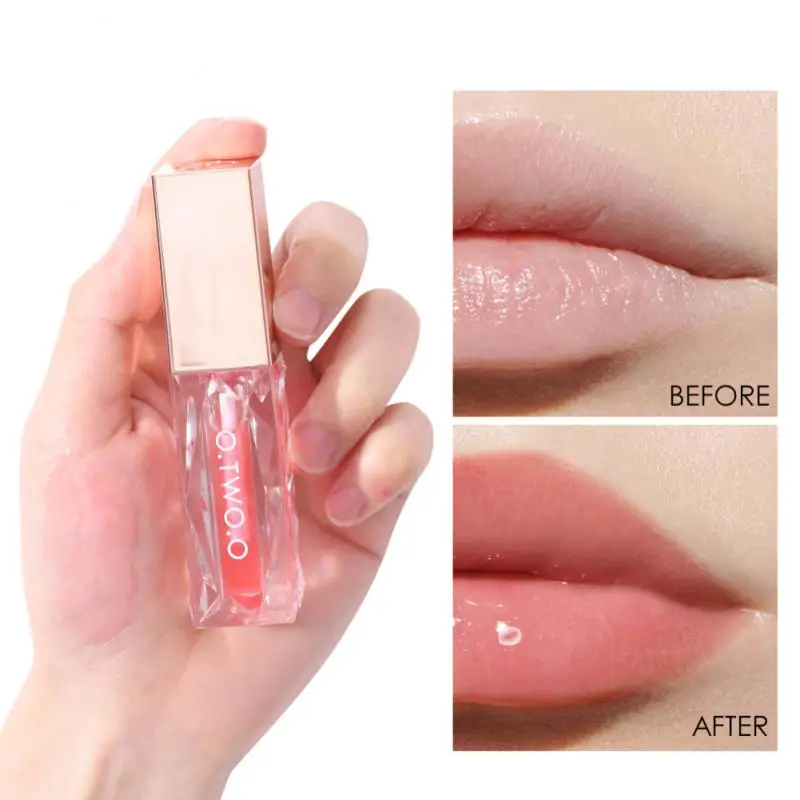 Crystal Jelly Lipgloss Lip Nourishing 5 Colors Moisturizing Lip Oil Cosmetics Fresh Fruit Lip Gloss Glitter Shimmer Lip Gloss