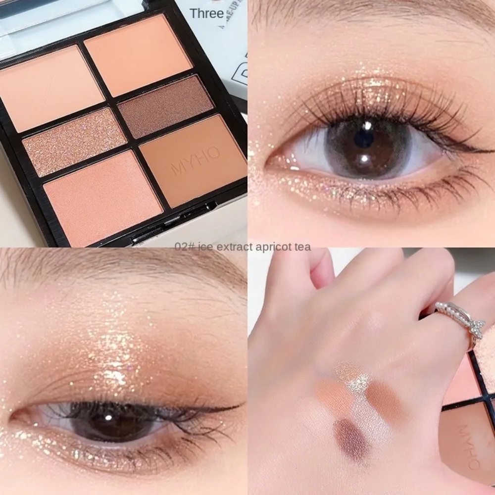 جديد 6 ألوان عينيه لوحة لؤلؤي ماتي لون الأرض الترا المصطبغة ماتي طويلة الأمد الحليب الشاي بريق ظلال العيون النساء