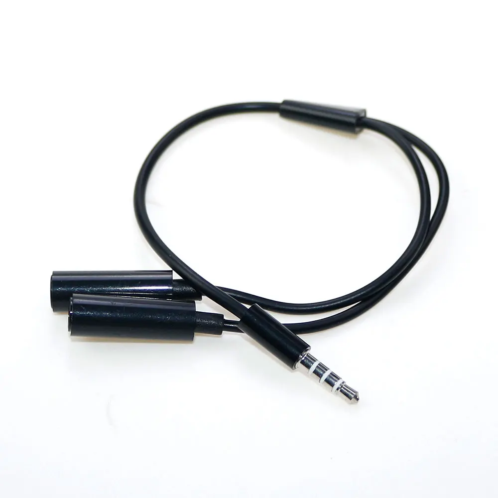 Y Splitter Cable 3.5 mm 1 Male to 2 Dual Female Audio Cable For Headphone MP3 MP4 Stereo Plug Adapter Jack white-black
