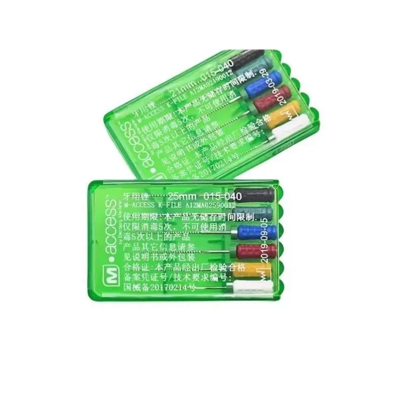

6PCS/Box Dental Hand Root Canal File Dentsply K/ H File Dental Materials Manigen Canal File Laboratory Tools 21/ 25 Mm Clinic