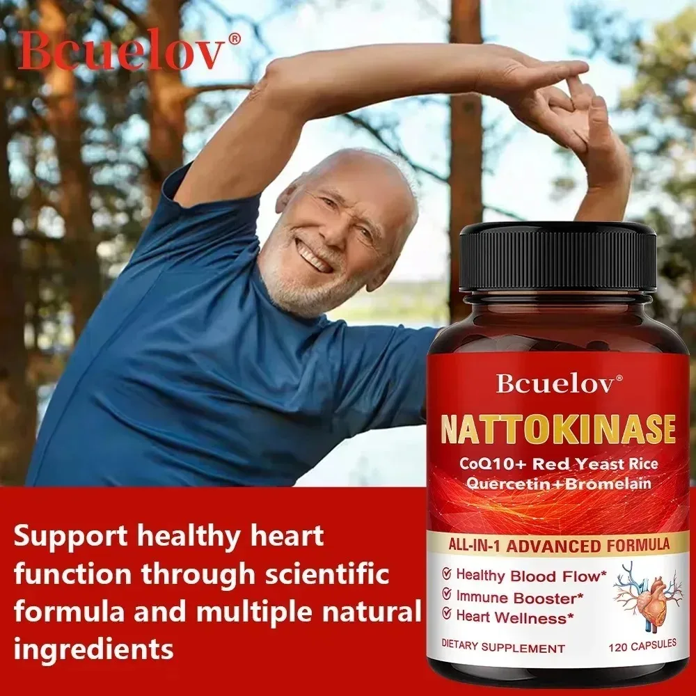 Nattokinase Capsules - Beauty and Skin Care, Promote Metabolism, Detoxification, Maintain Normal Blood Pressure Level