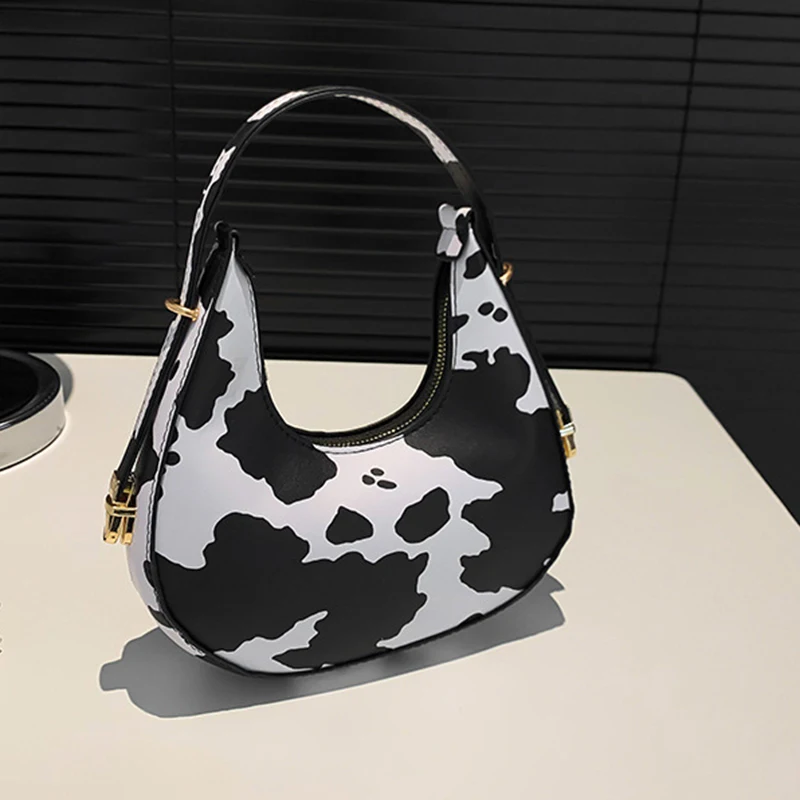 Neue Kuh Muster Schulter Tasche Für Frühling/Sommer Vielseitige frauen Tasche Personalisierte Koreanische Leopard Muster Unterarm Handtasche – Detail 25