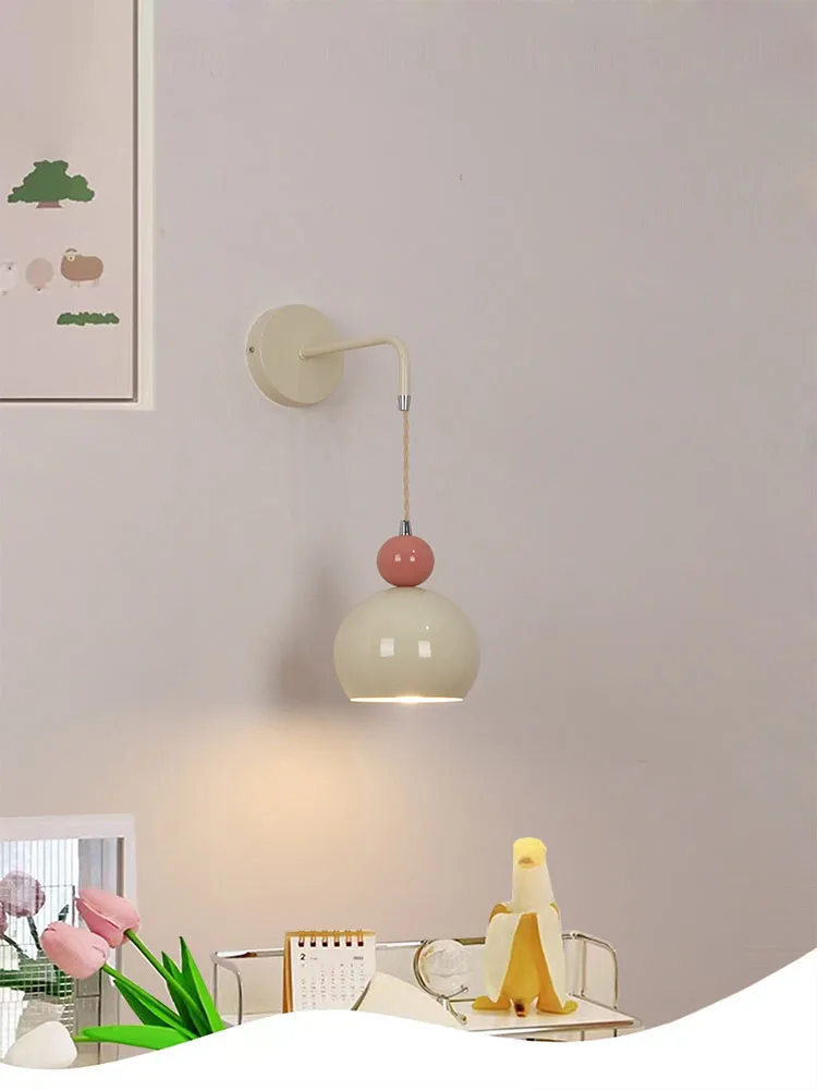 New Style Wall Lamp Modern Cream Style Bedroom Bedside Light Children's Fashion wall sconces Warm Dining Room Llighting